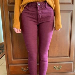 Maroon jeans